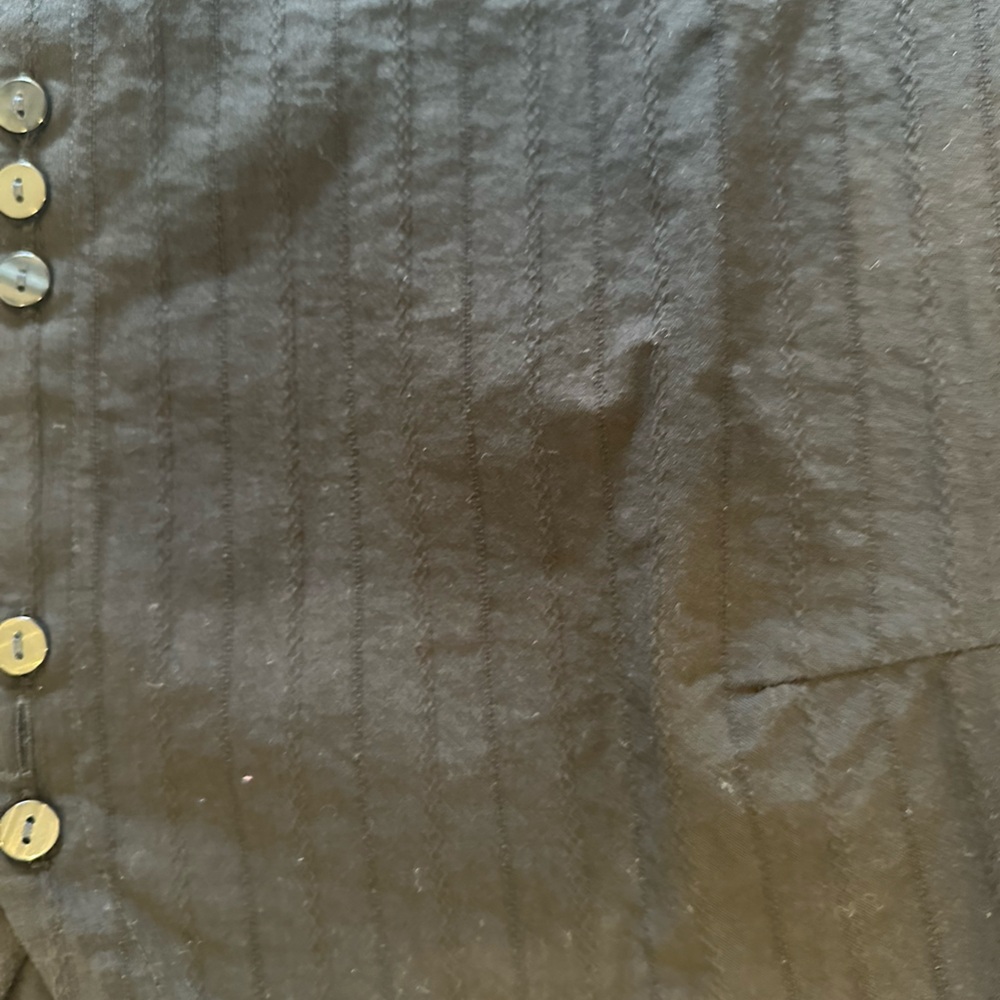 Sanctuary textured cotton blouse with crochet detail in black size M - Picture 6 of 6